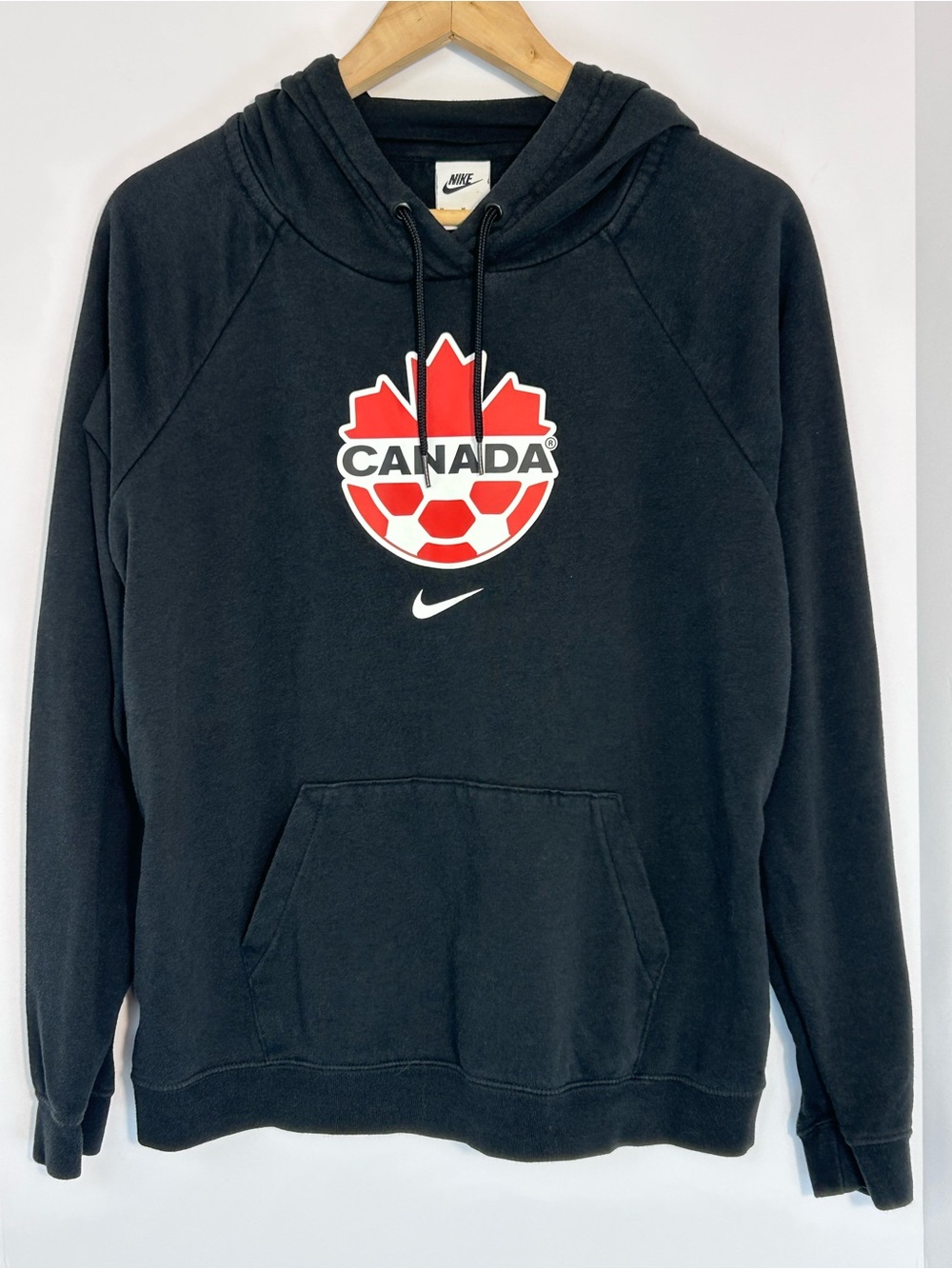 Nike Canada Soccer Women’s Hoodie Black Size M Fleece Pullover